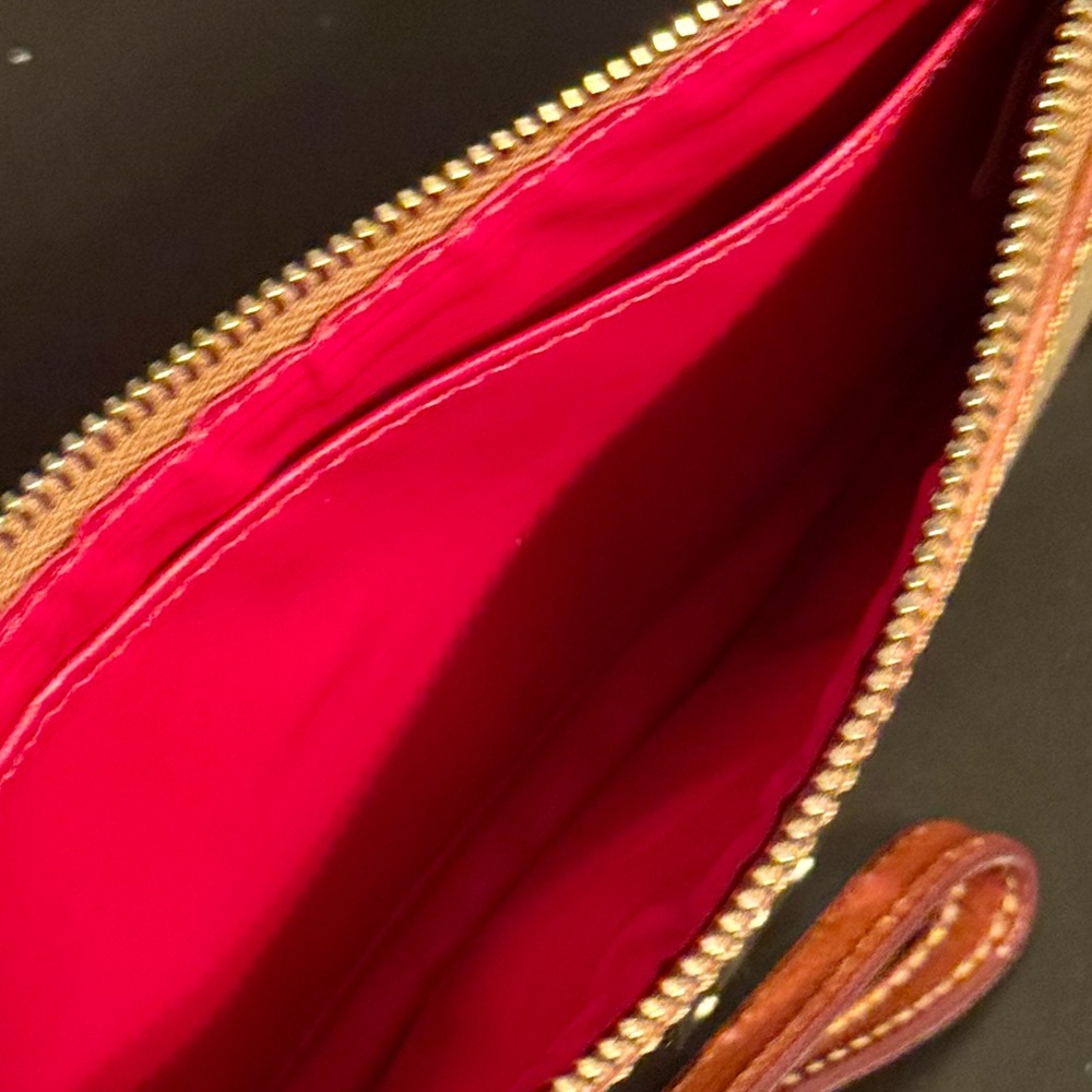Dooney & Bourke Tan and Orange Wristlet - Picture 5 of 5